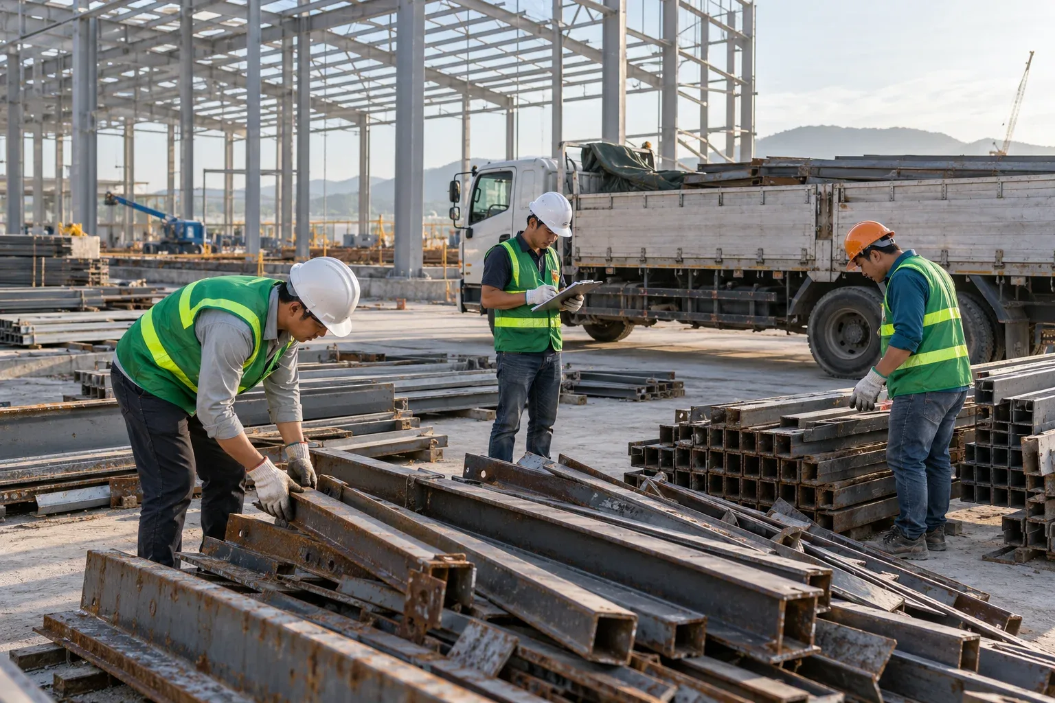 Khảo sát phế liệu tại công trình nhà xưởng