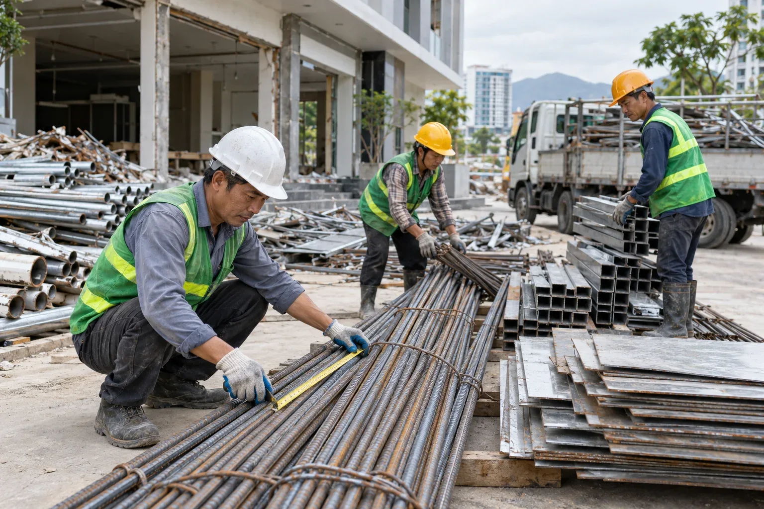 Phân loại sắt thép phế liệu tại công trình