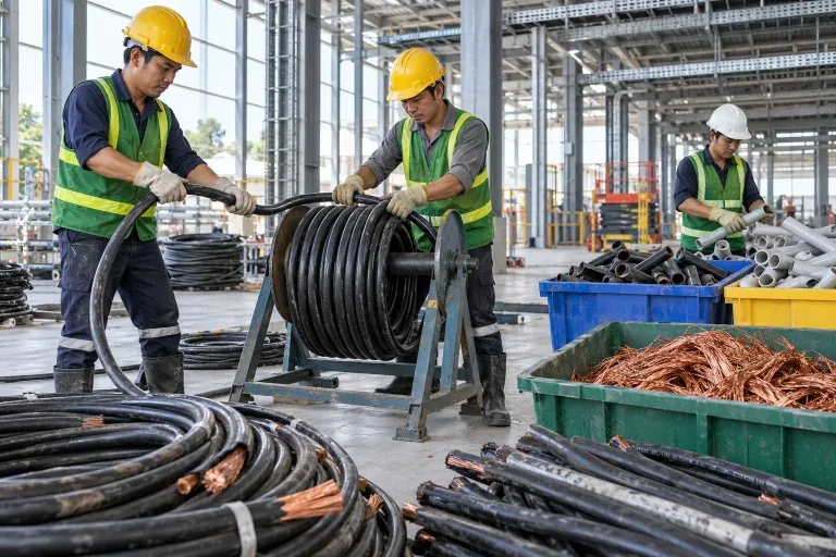 Thu gom dây cáp điện công nghiệp