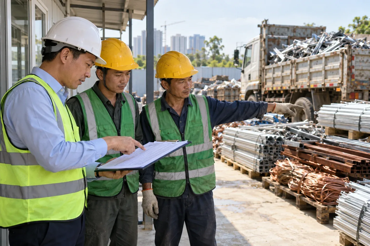 Kiểm kê và bàn giao lô phế liệu