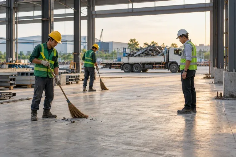 Dọn dẹp mặt bằng sau thu gom