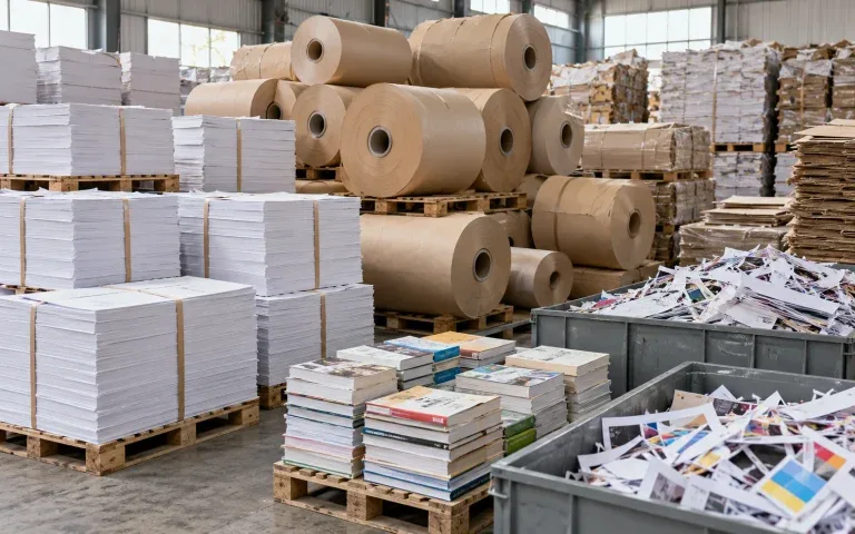 Giấy văn phòng, giấy kraft và sách báo được phân loại