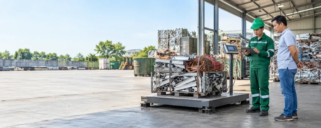Quy trình cân đo phế liệu