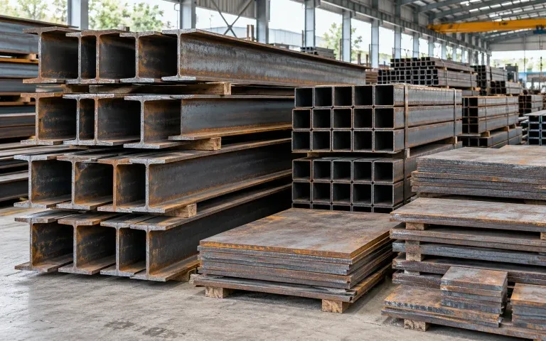 Dầm, ống hộp, thép tấm và thép cây được phân loại